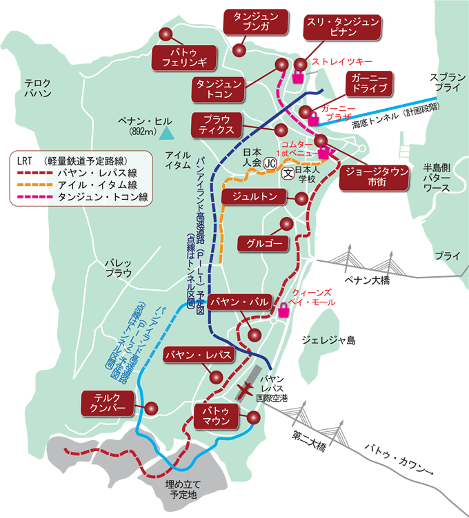 ペナン地図